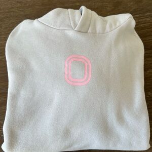 Overtime Grey Hoodie with Pink Logo